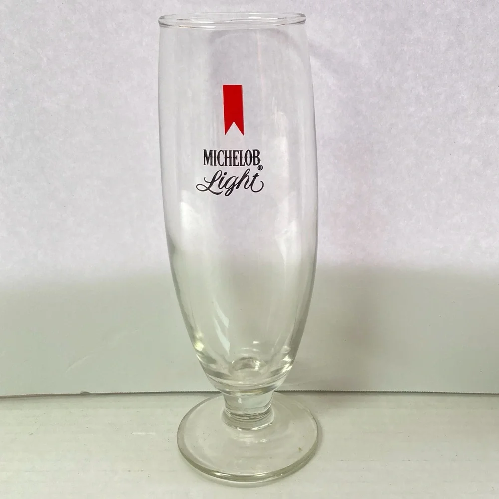 MICHELOB Light Pilsner Vintage Footed Beer Glass 12 oz
